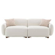 Darius - Sofa With 2 Pillows - Beige Boucle - R&R Furniture Gallery (Fountain Valley, CA)