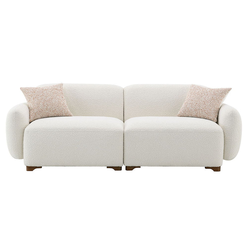 Darius - Sofa With 2 Pillows - Beige Boucle - R&R Furniture Gallery (Fountain Valley, CA)