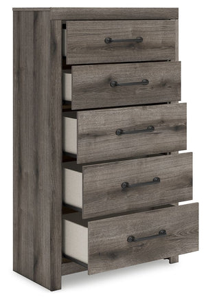 Graystorm - Five Drawer Chest - Brown Gray - R&R Furniture Gallery (Fountain Valley, CA)