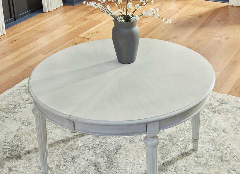 Montelaine - Oval Dining Room Extension Table - Antique White - R&R Furniture Gallery (Fountain Valley, CA)