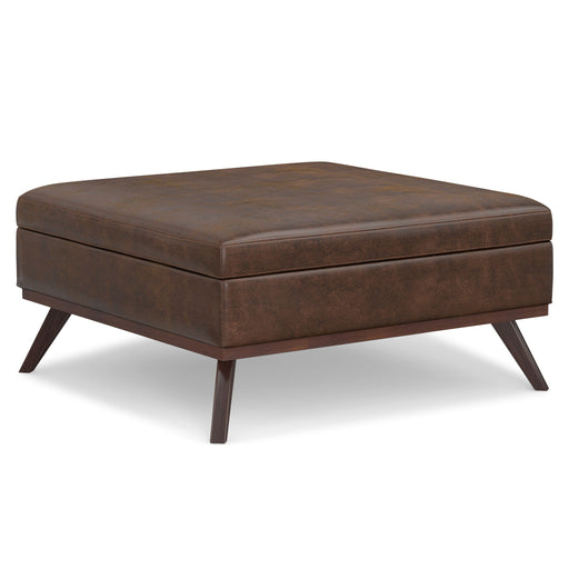 Owen - Multifunctional Square Coffee Table Storage Ottoman - R&R Furniture Gallery (Fountain Valley, CA)