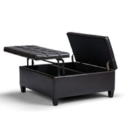 Harrison - Coffee Table Storage Ottoman - Tanners Brown - R&R Furniture Gallery (Fountain Valley, CA)