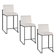 Lumi Source Fuji modern high back counter stool set featuring sleek design and contemporary style, ideal for kitchen or bar area.