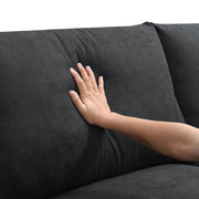 Modern Sectional Sofa With Throw Pillows, Cloud L Shaped Couch Set With Wide 4 Seat Comfy Couch Set With Movable Ottoman - R&R Furniture Gallery (Fountain Valley, CA)