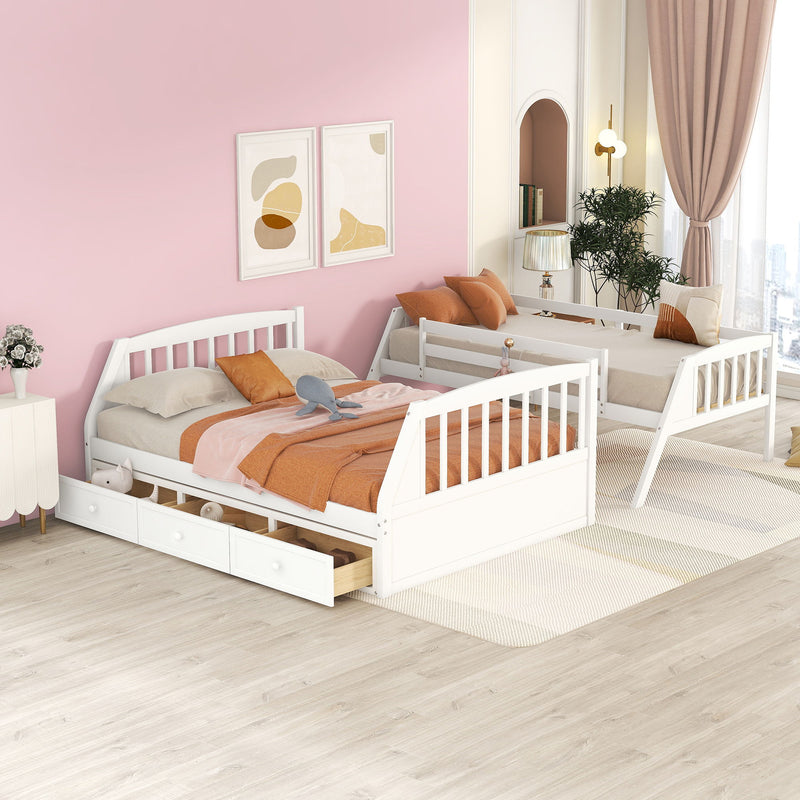 Bunk Bed With Drawers, Ladder And Storage Staircase - R&R Furniture Gallery (Fountain Valley, CA)