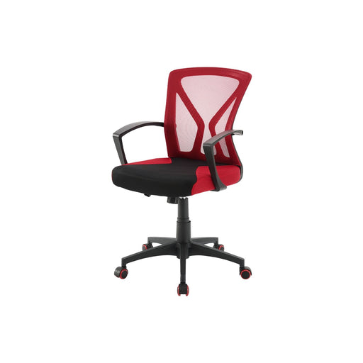 Black 8th Street swivel office chair with adjustable height and smooth swivel functionality, ergonomic design for comfortable seating.