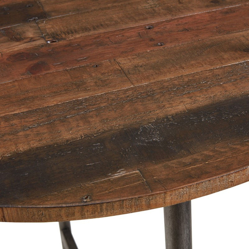 Renu - Round Bar Table With Industrial Charm - Light Brown - R&R Furniture Gallery (Fountain Valley, CA)