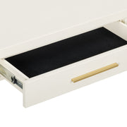 Dani - Faux Shagreen 2-Drawer Console Table - Cream - R&R Furniture Gallery (Fountain Valley, CA)