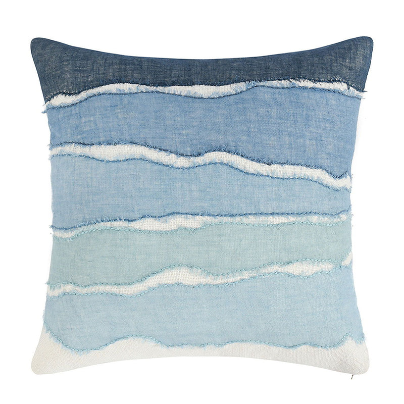 Classic Home Bikram Capri Blue Multi accent pillow with vibrant, patterned fabric for decorative home decor.