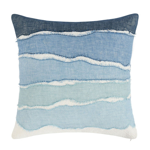 Classic Home Bikram Capri Blue Multi accent pillow with vibrant, patterned fabric for decorative home decor.