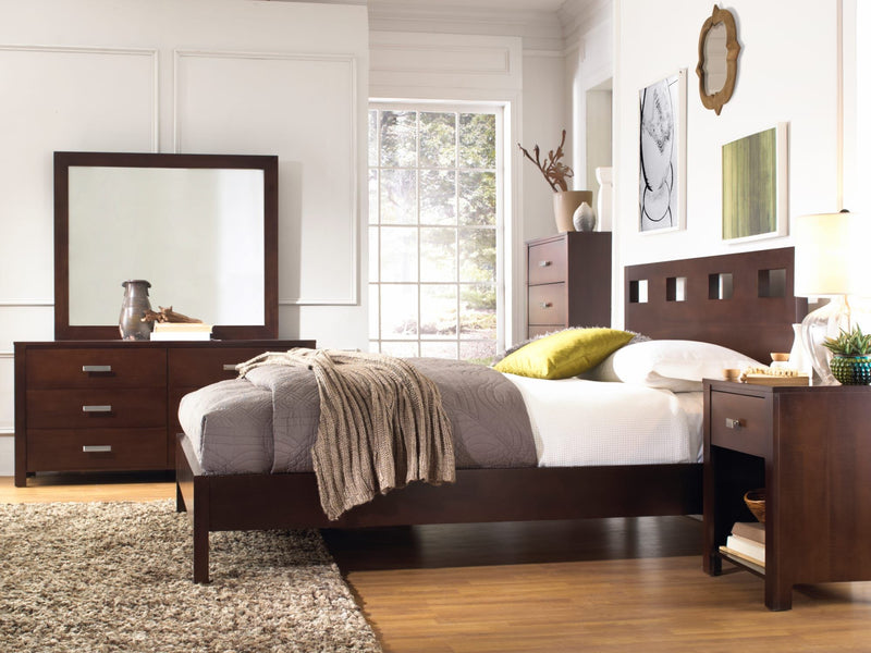 Riva Mirror in Chocolate Brown