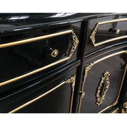 Betria - Console Cabinet - Gold & Black - R&R Furniture Gallery (Fountain Valley, CA)