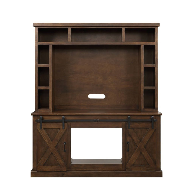 Aksel - Entertainment Center (Include 91617Fir) - Walnut - R&R Furniture Gallery (Fountain Valley, CA)
