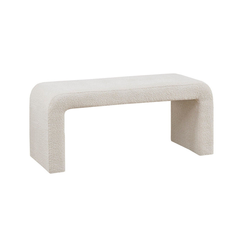 Modern Contemporary Boucle Waterfall Bench - R&R Furniture Gallery (Fountain Valley, CA)