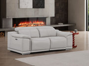 2679 - Genuine Leather Loveseat With Dual Power Recliners - R&R Furniture Gallery (Fountain Valley, CA)