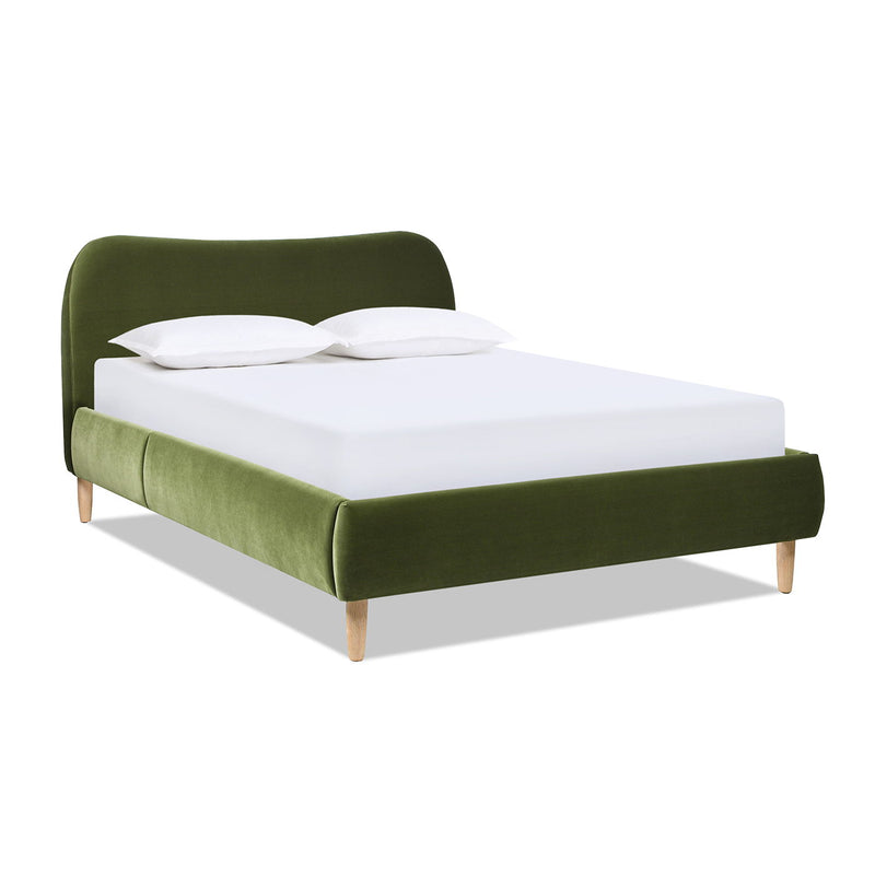 Roman - Curved Headboard Upholstered Platform Bed - R&R Furniture Gallery (Fountain Valley, CA)