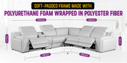 1116 - Power Reclining Italian Leather Sectional - R&R Furniture Gallery (Fountain Valley, CA)