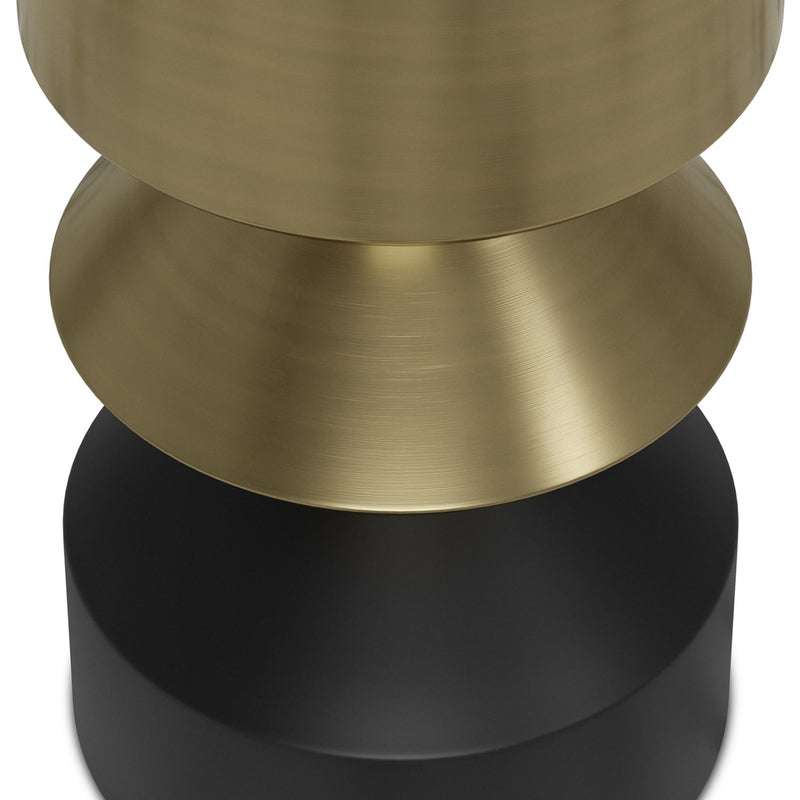 Miller - Side Table - Black / Brass - R&R Furniture Gallery (Fountain Valley, CA)