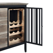 Zudora - Server - Antique Oak & Sandy Black - R&R Furniture Gallery (Fountain Valley, CA)