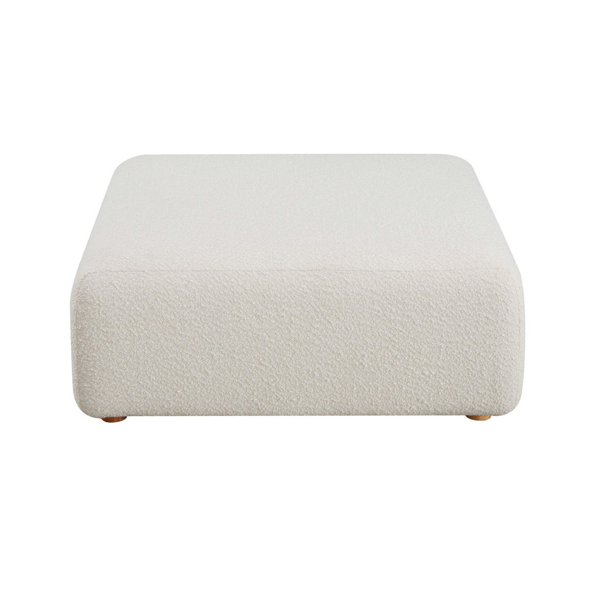 Hangover - Boucle Ottoman - Cream - R&R Furniture Gallery (Fountain Valley, CA)