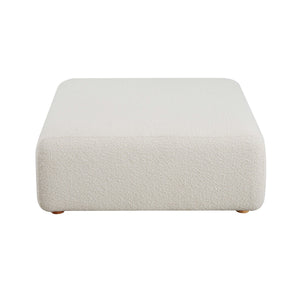 Hangover - Boucle Ottoman - Cream - R&R Furniture Gallery (Fountain Valley, CA)