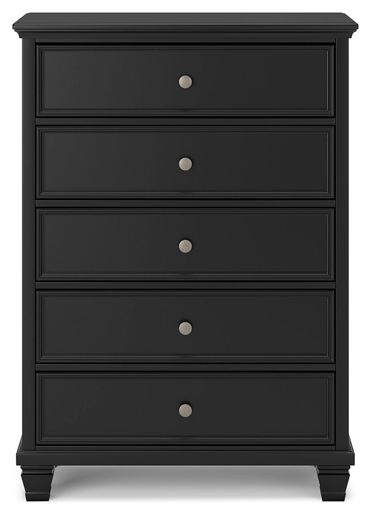 Lanolee - Five Drawer Chest - Black - R&R Furniture Gallery (Fountain Valley, CA)