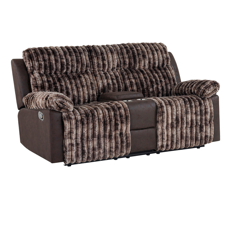 Bruni - Console Reclining Loveseat With Manual Recline - R&R Furniture Gallery (Fountain Valley, CA)