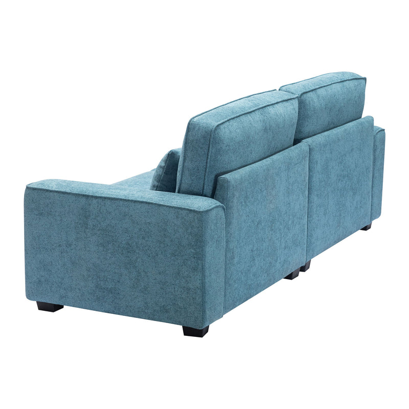Modern Fabric Sofa With Cushions, Sleek Arm Design - R&R Furniture Gallery (Fountain Valley, CA)