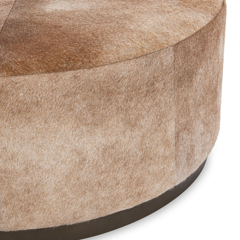 Andre - 40" Round Ottoman - Canyon Dust - R&R Furniture Gallery (Fountain Valley, CA)