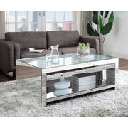 Noralie - Coffee Table - Clear Glass, Mirrored & Faux Diamonds - R&R Furniture Gallery (Fountain Valley, CA)