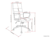 Foley - Swivel Office Chair - Distressed Blue - R&R Furniture Gallery (Fountain Valley, CA)