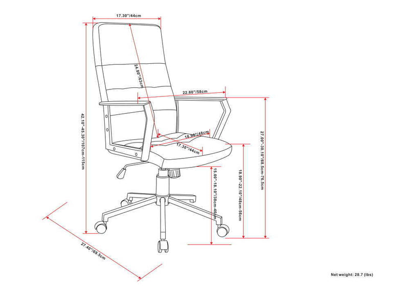 Foley - Swivel Office Chair - Distressed Blue - R&R Furniture Gallery (Fountain Valley, CA)