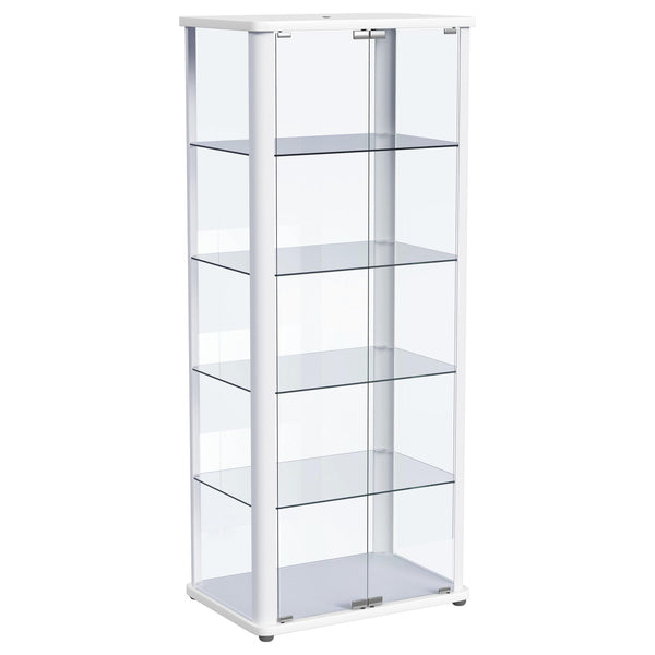 Nevra - 4 Shelf Display LED Curio Cabinet