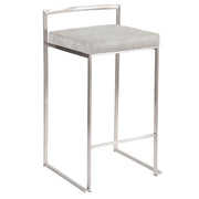 Lumi Source Fuji contemporary stackable counter stool set with sleek modern design and wooden seats, perfect for stylish kitchen counters.