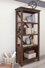 Baldridge - Large Bookcase - Rustic Brown - R&R Furniture Gallery (Fountain Valley, CA)