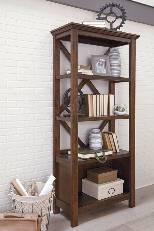 Baldridge - Large Bookcase - Rustic Brown - R&R Furniture Gallery (Fountain Valley, CA)