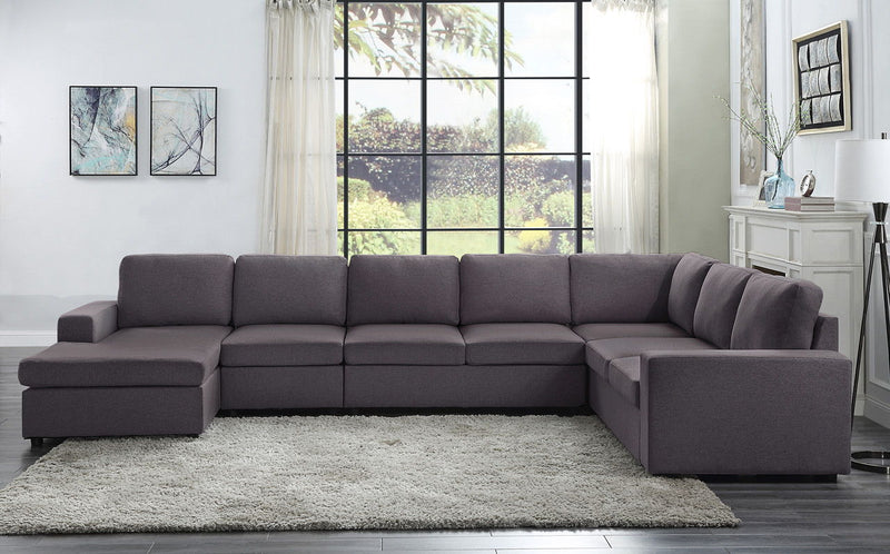Tifton - 7 Seat Reversible Modular Sectional Sofa Chaise - R&R Furniture Gallery (Fountain Valley, CA)
