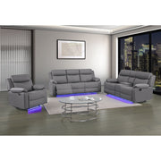 Blanche - Console Reclining Loveseat With LED Lights And Speakers - R&R Furniture Gallery (Fountain Valley, CA)