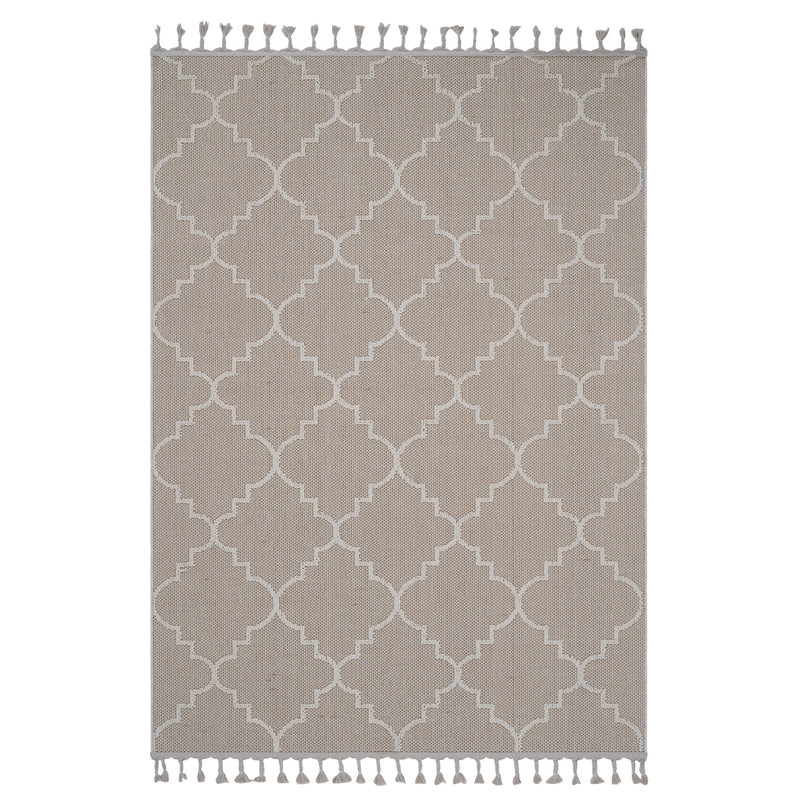 Guros - 4' X 6' Trellis Indoor / Outdoor Area Rug - Ivory - R&R Furniture Gallery (Fountain Valley, CA)