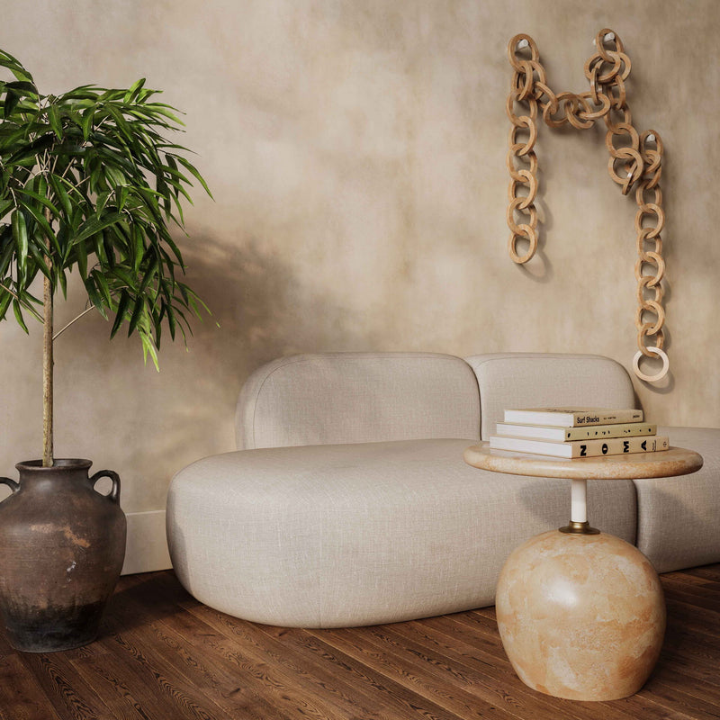 Mire - Faux Marble Side Table - Rose - R&R Furniture Gallery (Fountain Valley, CA)