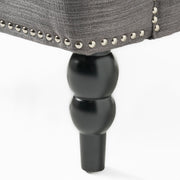 Noble House Harrison tufted club arm chair with button-tufted back and birch wood legs, stylish and comfortable seating.