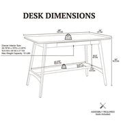 Parker - Desk With Storage Shelf - Off White / Pecan - R&R Furniture Gallery (Fountain Valley, CA)