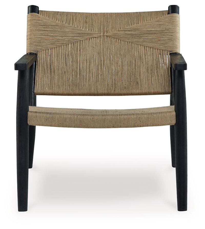 Halfmore - Accent Chair - Black / Natural - R&R Furniture Gallery (Fountain Valley, CA)