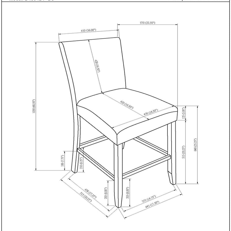 Leoncia - Bar Table And 4 Bar Stools - Espresso / White - R&R Furniture Gallery (Fountain Valley, CA)