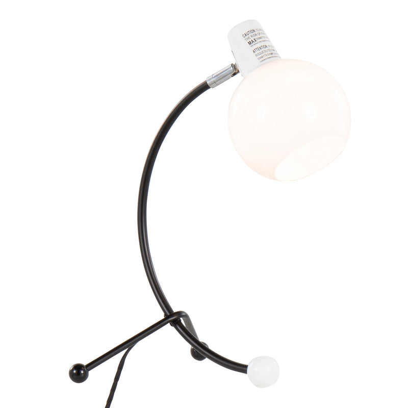 Lumi Source Eileen contemporary black and white task table lamp with adjustable arm and modern design on a desk.