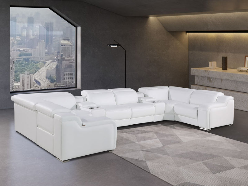 1116 - 8-Piece U-Shaped Sectional Sofa In With 2 Power Recliners & Power Headrests - R&R Furniture Gallery (Fountain Valley, CA)