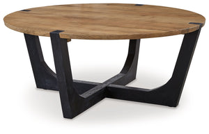 Hanneforth - Round Cocktail Table - Brown - R&R Furniture Gallery (Fountain Valley, CA)