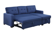 Upholstered Pull Out Sectional Sofa With Chaise - R&R Furniture Gallery (Fountain Valley, CA)