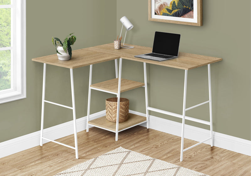 Computer Desk, Home Office, Corner, Storage Shelves, L Shape, Work, Laptop, Contemporary, Modern - Base - R&R Furniture Gallery (Fountain Valley, CA)