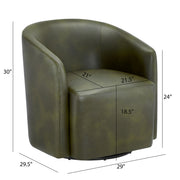 Ardena - Modern Swivel Barrel Chair - R&R Furniture Gallery (Fountain Valley, CA)